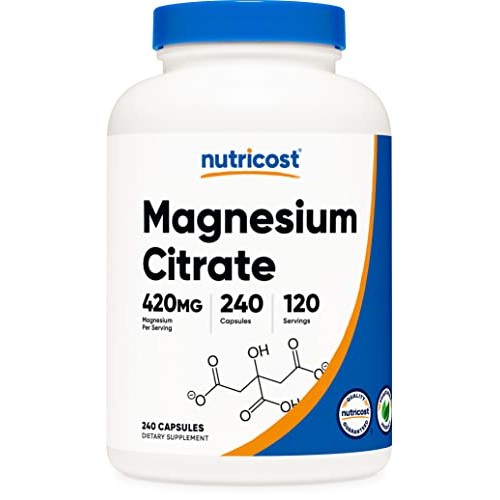 Nutricost Magnesium Citrate 420mg, 120 Servings 210mg Per Capsul...