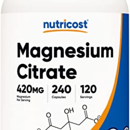 Nutricost Magnesium Citrate 420mg, 120 Servings 210mg Per Capsul...