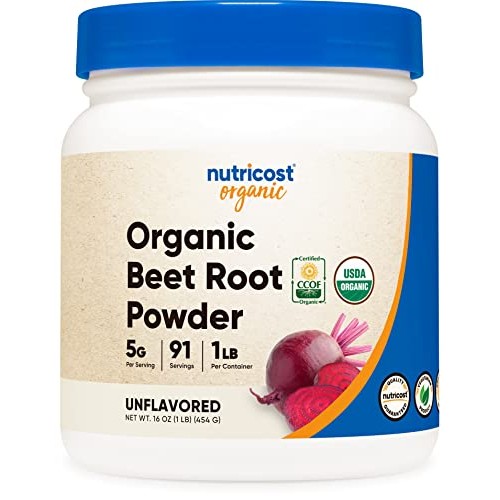 Nutricost Organic Beet Root Powder 1 LB - Superfood, Certified US...