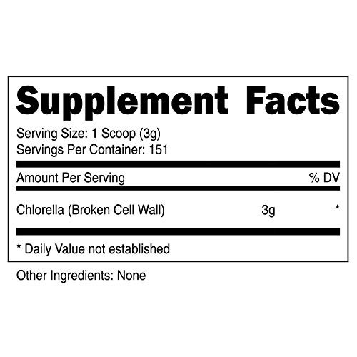 Nutricost Organic Chlorella Powder 16oz 1LB - 3g Per Serving