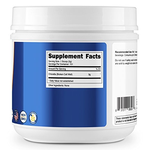Nutricost Organic Chlorella Powder 16oz 1LB - 3g Per Serving
