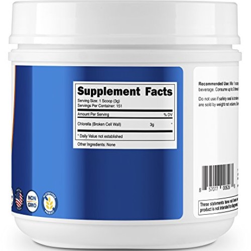 Nutricost Organic Chlorella Powder 16oz 1LB - 3g Per Serving