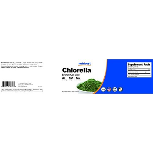 Nutricost Organic Chlorella Powder 16oz 1LB - 3g Per Serving