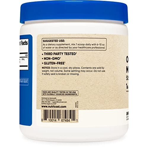 Nutricost Organic Turkey Tail Mushroom Powder 8 oz, 50:1 Extract ...