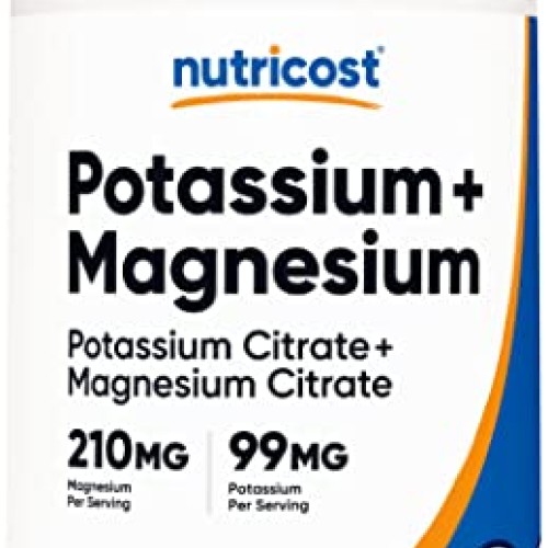 Nutricost Potassium 99 mg Magnesium 210 mg Citrates, 240 Caps...