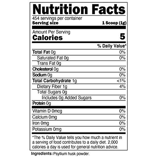 Nutricost Psyllium Husk Ground Powder 1lbs - Gluten Free and No...
