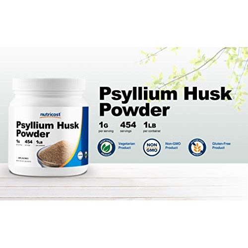 Nutricost Psyllium Husk Ground Powder 1lbs - Gluten Free and No...