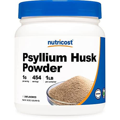Nutricost Psyllium Husk Ground Powder 1lbs - Gluten Free and No...