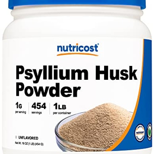 Nutricost Psyllium Husk Ground Powder 1lbs - Gluten Free and No...