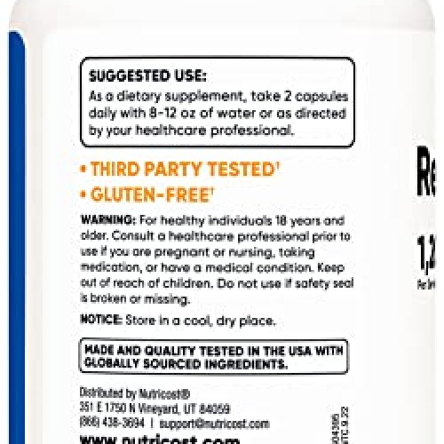 Nutricost Red Yeast Rice 1200mg, 120 Capsules - 60 Serv, Veggie C...