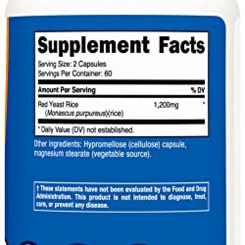 Nutricost Red Yeast Rice 1200mg, 120 Capsules - 60 Serv, Veggie C...