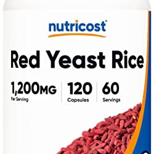 Nutricost Red Yeast Rice 1200mg, 120 Capsules - 60 Serv, Veggie C...