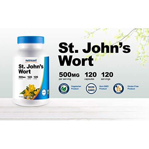 Nutricost St John’s Wort Capsules 500mg 120 Capsules- Gluten Fr...