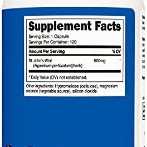 Nutricost St John’s Wort Capsules 500mg 120 Capsules- Gluten Fr...