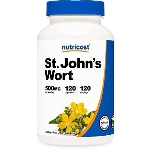 Nutricost St John’s Wort Capsules 500mg 120 Capsules- Gluten Fr...