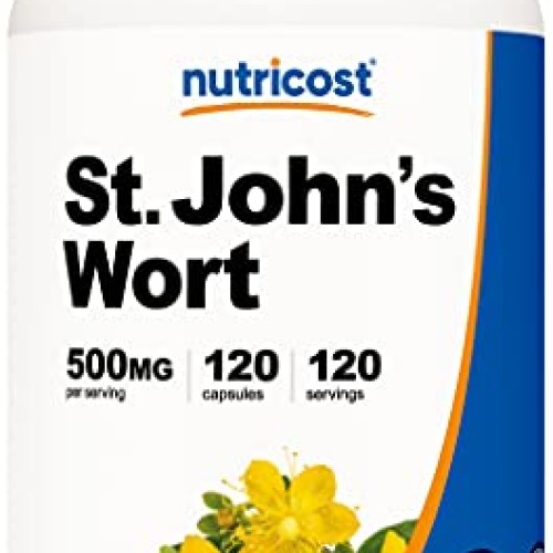 Nutricost St John’s Wort Capsules 500mg 120 Capsules- Gluten Fr...