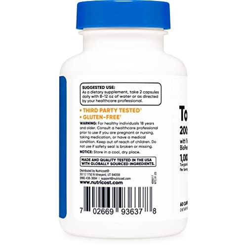 Nutricost Tongkat Ali 1,000mg 60 Capsules - with Tribulus Terrest...