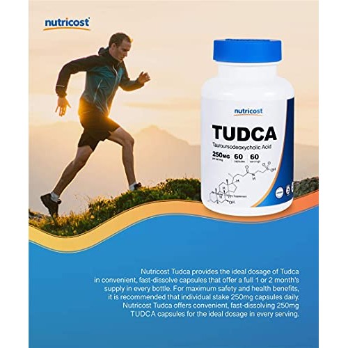 Nutricost Tudca 250mg, 60 Capsules Tauroursodeoxycholic Acid - ...