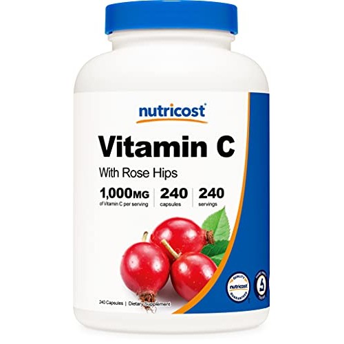 Nutricost Vitamin C with Rose Hips 1025mg, 240 Capsules - Vitamin...