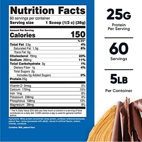 Nutricost Whey Protein Concentrate Chocolate Peanut Butter 5LBS...