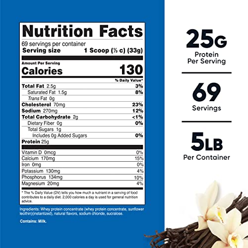 Nutricost Whey Protein Concentrate Vanilla 5LBS