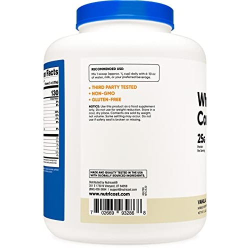 Nutricost Whey Protein Concentrate Vanilla 5LBS