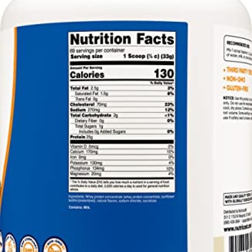 Nutricost Whey Protein Concentrate Vanilla 5LBS