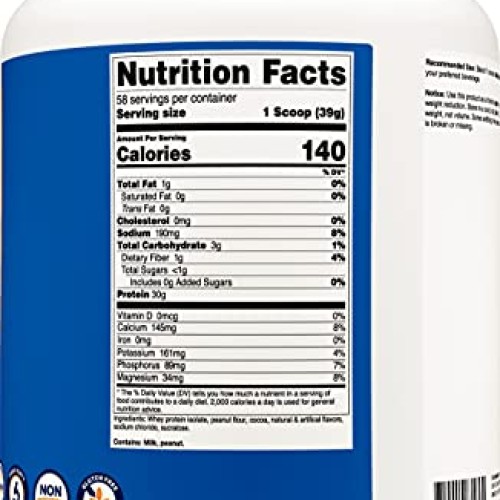Nutricost Whey Protein Isolate Chocolate Peanut Butter, 5 Pound...