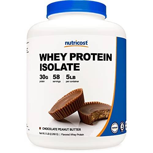 Nutricost Whey Protein Isolate Chocolate Peanut Butter, 5 Pound...