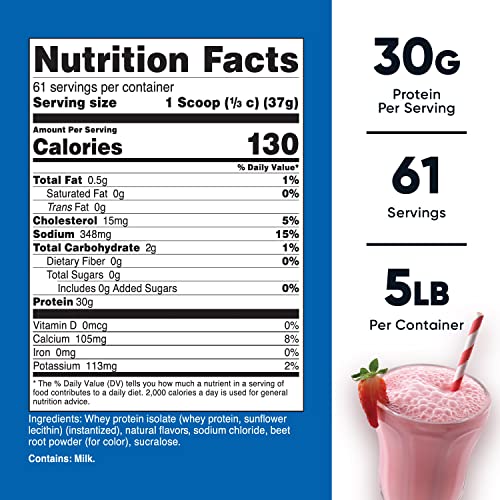 Nutricost Whey Protein Isolate Strawberry Milkshake 5LBS