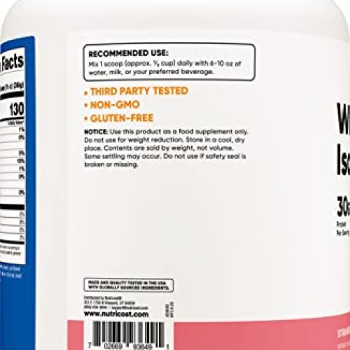 Nutricost Whey Protein Isolate Strawberry Milkshake 5LBS