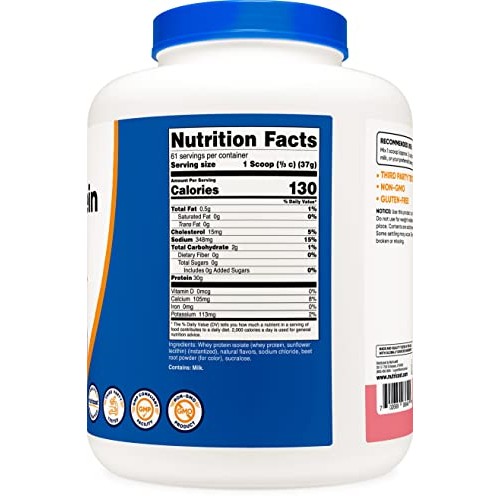 Nutricost Whey Protein Isolate Strawberry Milkshake 5LBS