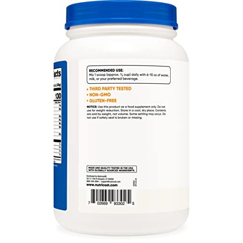 Nutricost Whey Protein Isolate Unflavored 2LBS