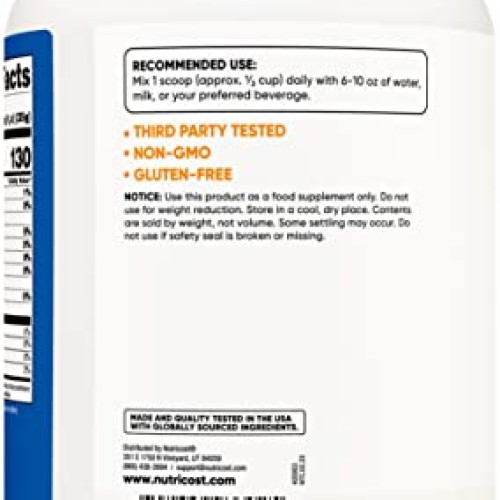 Nutricost Whey Protein Isolate Unflavored 2LBS
