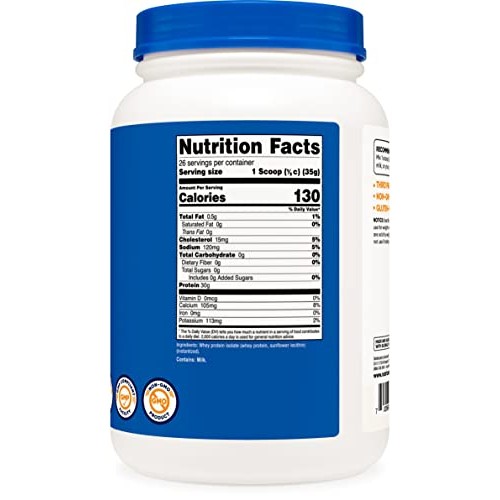 Nutricost Whey Protein Isolate Unflavored 2LBS