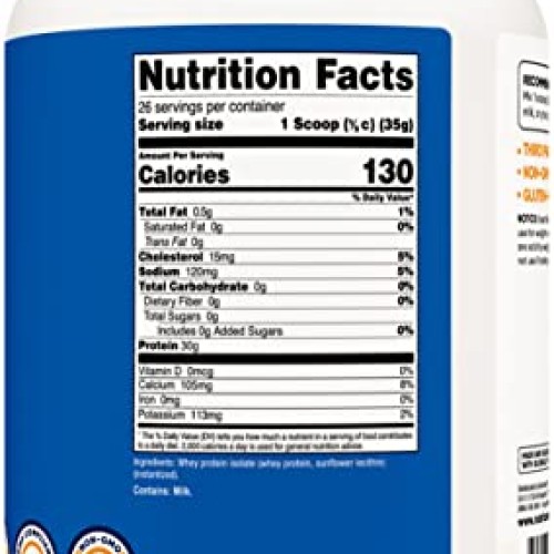 Nutricost Whey Protein Isolate Unflavored 2LBS