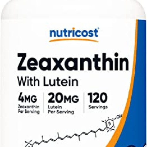 Nutricost Zeaxanthin with Lutein 20mg, 120 Softgels - Potent, Non...
