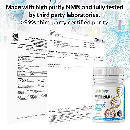 Pure-NMN Nicotinamide Mononucleotide Extreme Potency 500mg Capsul...