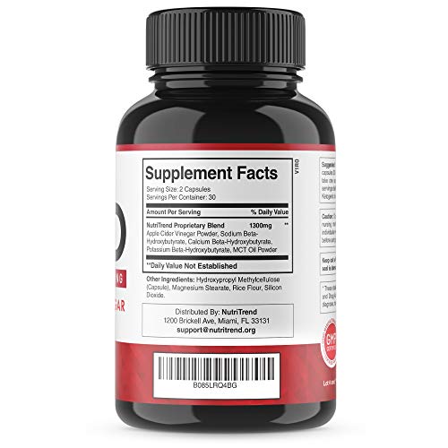 Keto Pills with Apple Cider Vinegar & MCT Oil, BHB Weight Loss Su...