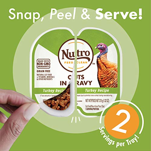 NUTRO Grain Free Natural Soft Wet Cat Food Cuts in Gravy Beef Rec...