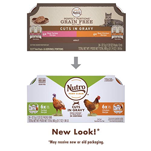 NUTRO Grain Free Natural Soft Wet Cat Food Cuts in Gravy Beef Rec...