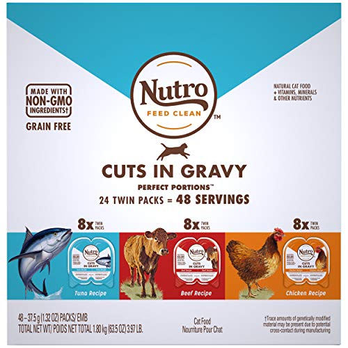 NUTRO Grain Free Natural Soft Wet Cat Food Cuts in Gravy Beef Rec...