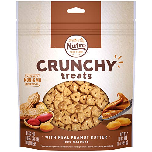 NUTRO Small Crunchy Natural Dog Treats with Real Peanut Butter, 1...