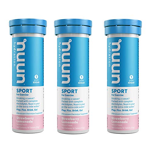 Nuun Sport: Strawberry Lemonade Electrolyte Drink Tablets 3 Tube...