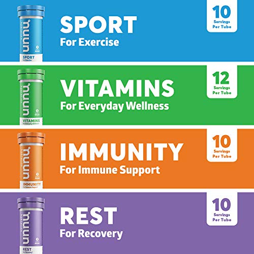 Nuun Complete Pack Sport, Vitamins, Immunity, and Rest Hydration ...