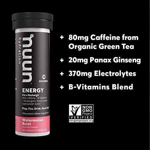 Nuun Energy: Caffeine, B Vitamins, Ginseng, Electrolyte Drink Tab...