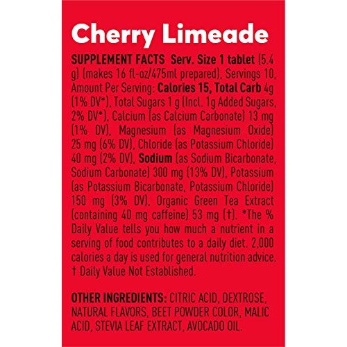 Nuun Sport + Caffeine: Electrolyte Drink Tablets, Cherry Limeade,...