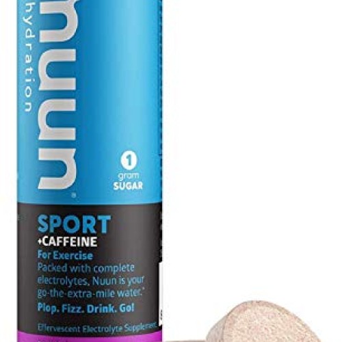 Nuun Sport + Caffeine: Electrolyte Drink Tablets, Wild Berry,10 C...