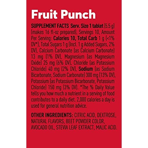 Nuun Sport: Electrolyte Drink Tablets, Fruit Punch, 4 Tubes 40 S...