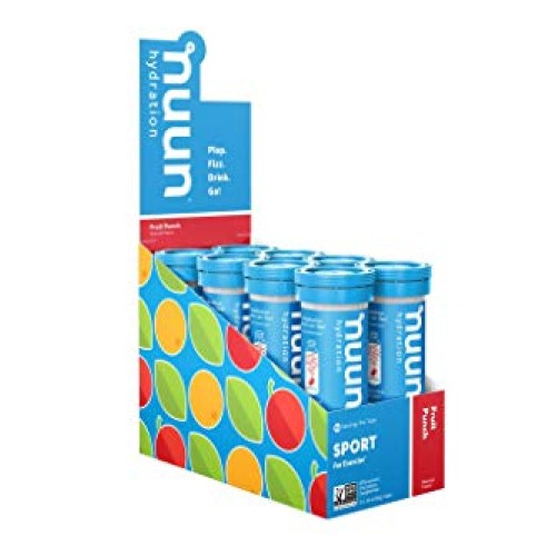Nuun Sport: Electrolyte Drink Tablets, Fruit Punch, 8 Tubes 80 S...